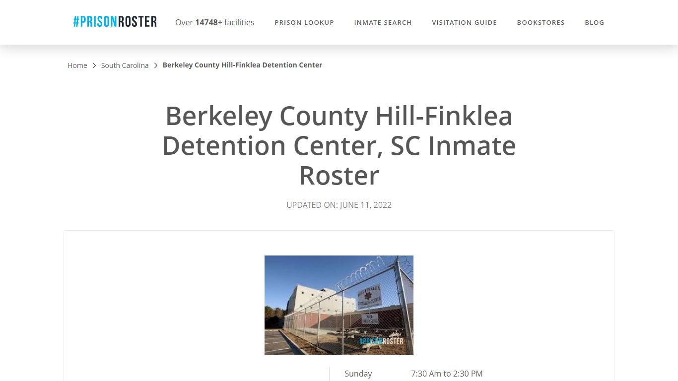 Berkeley County Hill-Finklea Detention Center, SC Inmate ...